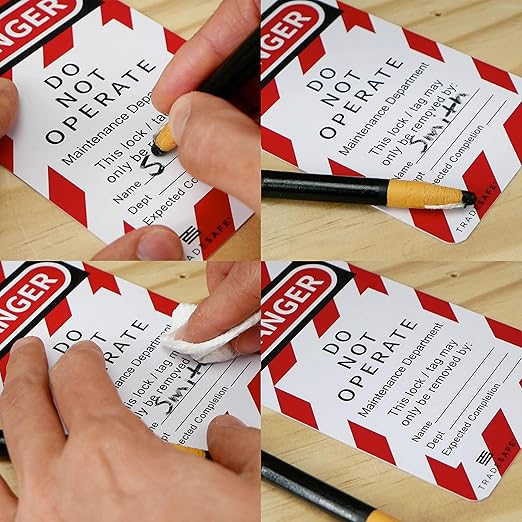 TRADESAFE Lockout Tagout Station with Loto Devices - 14 Pack Safety Lock Set, 6 Hasps, 40 Do Not Operate Tags, Lock Out Tag Out Kit Board, Lockout Safety Supply for OSHA Compliance