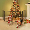 FXW Dog Gate Extra Wide Designed for Indoor Use, Adjustable Width Up to 111-inch Wide (32" H 4 Wire Panels for Small and Medium Dogs), Black