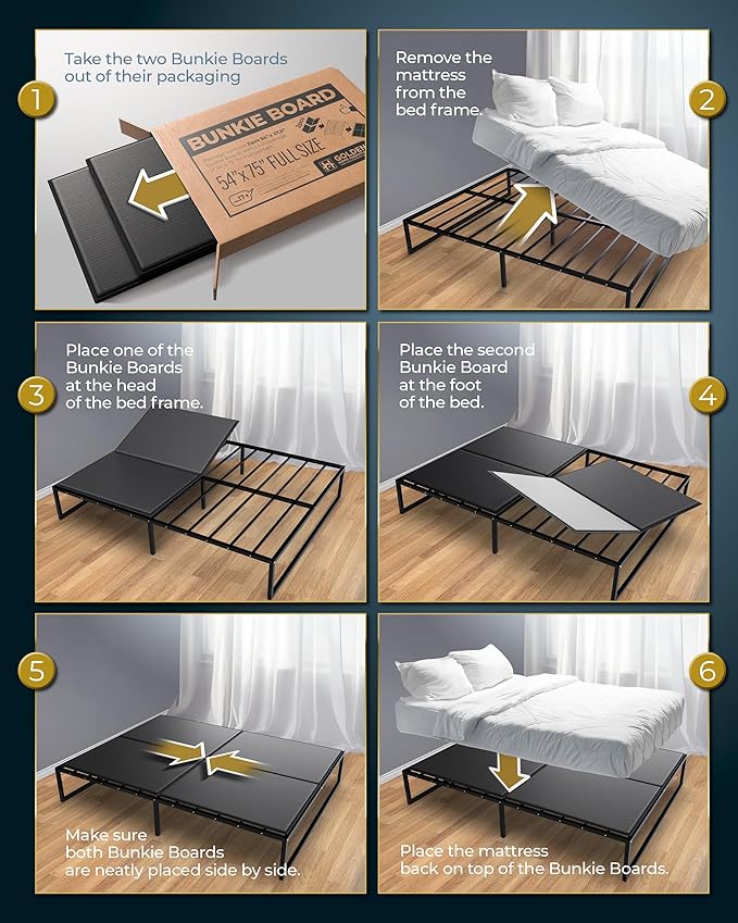 10mm Full-Size Bunkie Board (54" x 75") – Slim Low-Profile Mattress Support – Quiet, Moisture-Resistant, Lightweight Bed Board for Platform & Slatted Frames