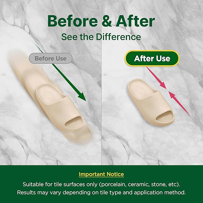 Anti-Slip Gel Treatment for Bathroom Tile, Micro-Grip Forming Action, Easy DIY Application, 10.6 oz
