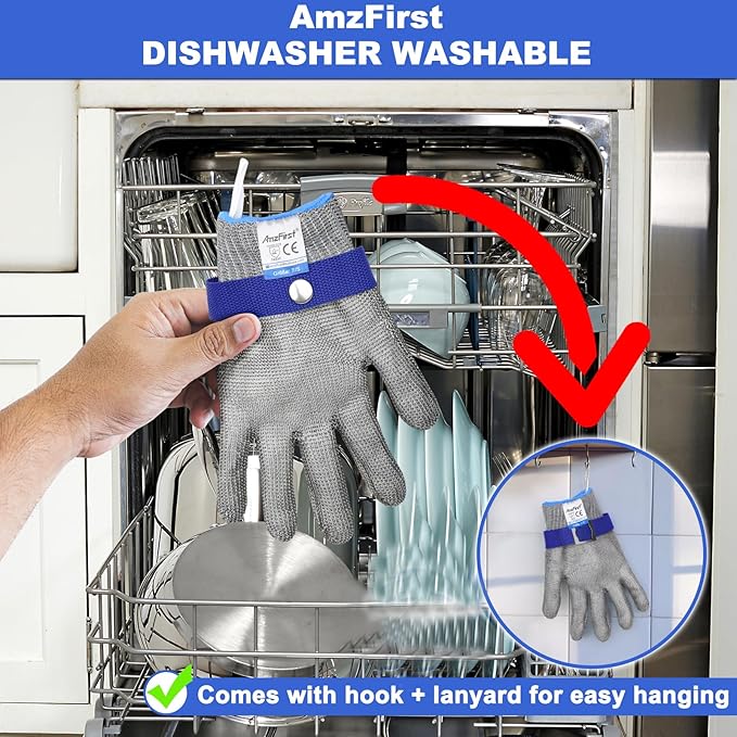 Cut Resistant Work Gloves for Women and Men,Comfortable, 100% Food Grade Kitchen Cooking Hand Protection; Ambidextrous Safety Gear for Cutting(Size: 7/Small)
