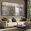 Artexist Gold And Gray Art Abstract Wall Art Canvas Photos Print Pictures for Living Room Vintage Artwork Grey Wall Decor 29"x58"