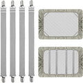 4Pcs Adjustable Bed Sheet Straps Clips, Elastic Mattress Sheet Fasteners Holder and Suspenders, Grippers to Hold Sheet, Mattress, Sofa, Couch, Table Cloth, Recliner Ironing Board Cover and More