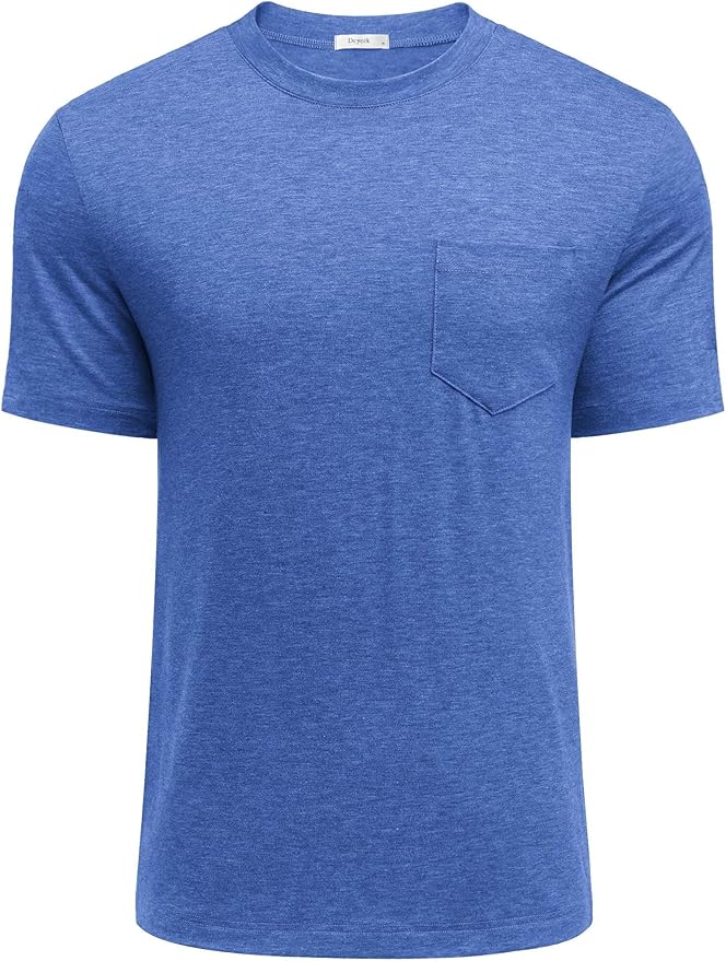 Deyeek Shoulder Post Surgery Recovery Shirts for Men Full Tear Away Short Sleeve T Shirt Adaptive Chemo Clothing
