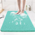Joyhalo Shower Mat Bathtub Mat Non Slip, Bathmats Non Slip, Quick Drying Foot Scrubber Loofah Mats for Shower, Tub, Bathroom, Home,32x24inch, Aqua
