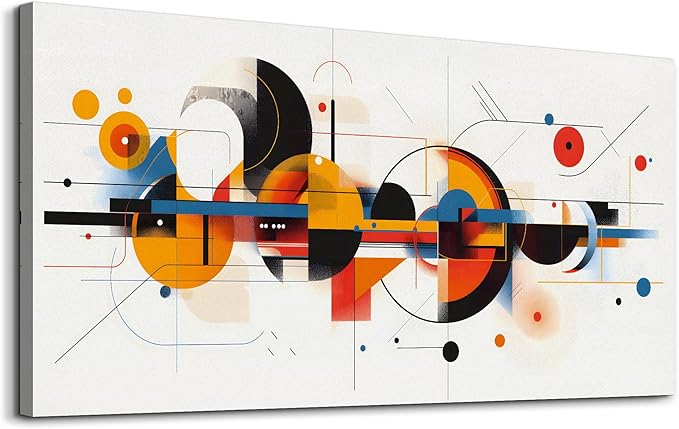 MHARTK66 Framed Wall Art for Living Room, Bright Modern Large Canvas Prints Paintings Artwork for Walls, Colorful Minimalist Abstract Pictures for Hallway Stair Bedroom Office Wall Decor 30x60 In