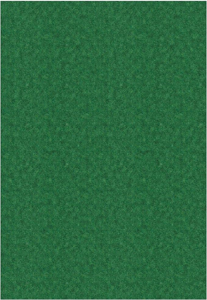 Ottomanson 6'6" x 12' Mud Mat Area Rug Scraper Carpet - Non-Slip, Dirt Trapping for Indoor & Outdoor Use - Ideal for Entryway, Garage, Kitchen, Patio & High-Traffic Areas, Green