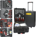 899pcs Artman Tool Set Tool Set Mechanics Kit, General Household Hand Tool Set for Home, Rolling Tool Box with Wheels - Perfect for Craftsman, Diyer, Handyman (Black)