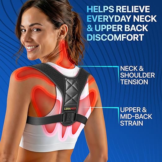 NEW 2026 Posture Corrector for Men & Women – Adjustable Figure-8 Back Brace for Rounded Shoulders & Upper Back Support – Breathable & Invisible Under Shirts – Desk Job & Computer Work – All-Day Brace