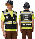 A-SAFETY High Vis Reflective Safety Vest for Men Women Zipper Ipad Pockets Mesh Construction Apparel Neon Vest for Work
