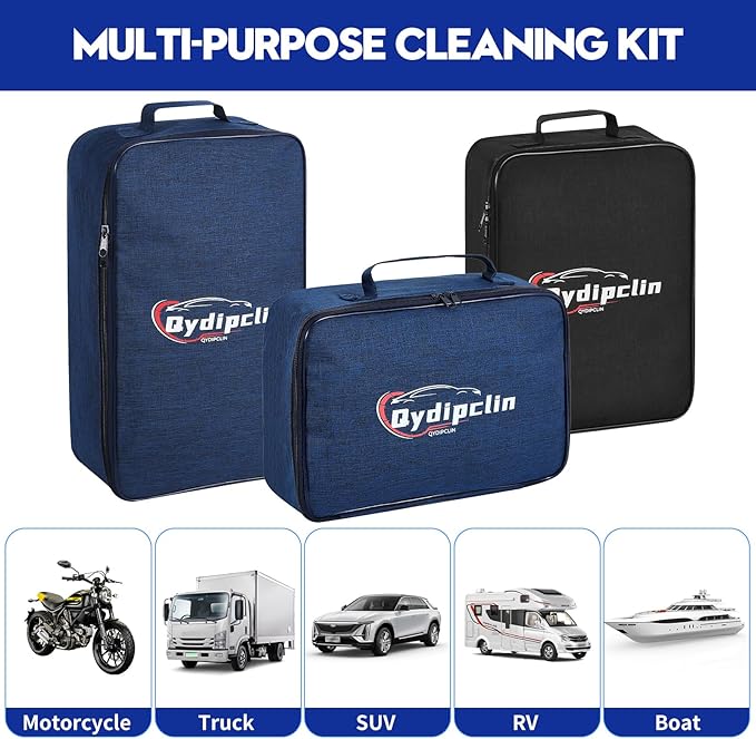 34Pcs Car Detailing Kit, Car Detailing Brush Set, Car Wash Cleaning Kit, Car Detailing Brushes, Professional Car Care Kit for Interior Exterior Wheels, Blue