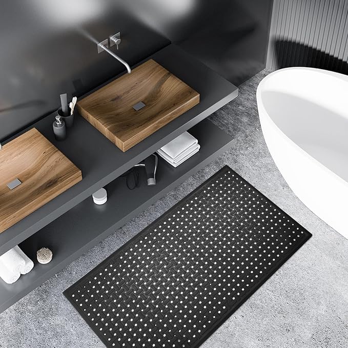 Rubber Non-Slip Waterproof Floor Mat Heavy Duty Anti-Fatigue Mats 33"x57" for Wet or Snow Deck, Restaurant Bar Kitchen Yard Boat