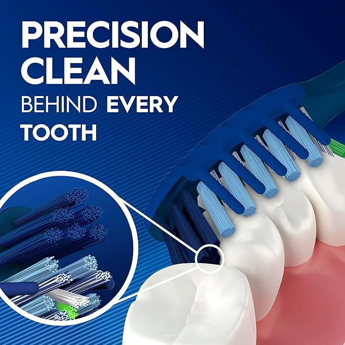 Oral-B Pro Clean Cross Action Toothbrushes, Deep Plaque Removal, 6 Count