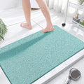 godehone Shower Mats Non Slip Without Suction Cups, PVC Loofah Bathroom Mats, Loofah Mats for Shower and Bathroom, Quick Drying, 23.6× 47.2 Inch, Light Green