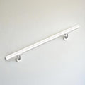 Meranti Aluminum Handrail for Indoor or Outdoor Steps and Stairs – Hand Rails for Elderly – DIY Complete Stair Railing Kit (AHR, Glossy White, 6' Length)