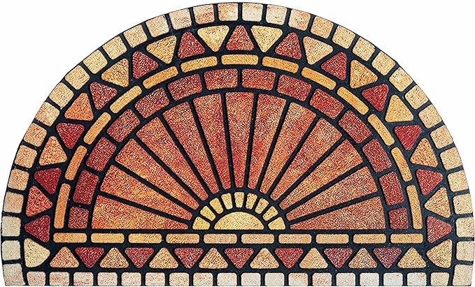 ubdyo Welcome in Style Front Door Mat - Low Pile Front Door Mat Outside Entrance - Muddy Dirt Trapping Welcome Matt Outdoor - Rubber Backing Anti Slip Indoor Doormat Entrance, 30" x 17"