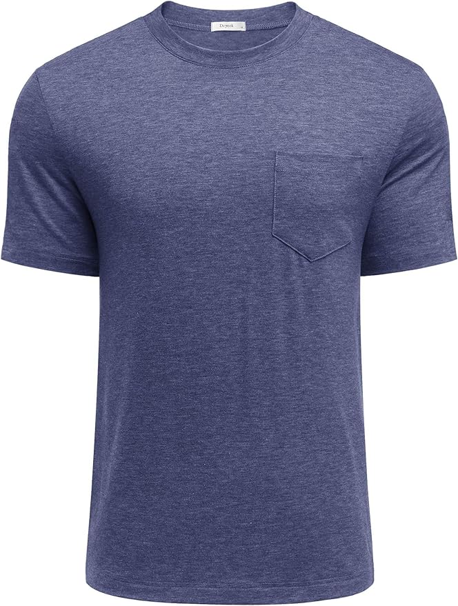 Deyeek Shoulder Post Surgery Recovery Shirts for Men Full Tear Away Short Sleeve T Shirt Adaptive Chemo Clothing