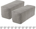 uxcell 2pcs Stretch Armrest Covers for Chairs/Sofas, Couch Arm Covers with Twist Pin, Furniture Protector Slipcovers Taupe