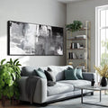 SOUGUAN Home Decor Grey oil Painting Canvas Wall Art Abstract Pictures for Living Room Bedroom Kitchen Dinning Room Wall Decoration 24"x48"