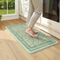 KIMODE Kitchen Mats Cushioned Anti Fatigue 20"x39", Green Floral Kitchen Mats for Floor, Padded Kitchen Floor Mats Non Slip, Standing Mat for Laundry Office Sink Desk