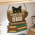 Personalized Books Read This Year Counter with Name, Book tracker for Reading Goal Challenge, Bookish Gifts for Teachers, Writers, and Literary Fans, Bookshelf Accessories, Home Library Décor