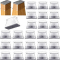 32 Pcs Rectangle Chair Leg Protectors for Hardwood Floors - Silicone Felt Furniture Pads, Scratch/Noise Reducing Covers, X-Large(Fit Perimeter 6" to 8")