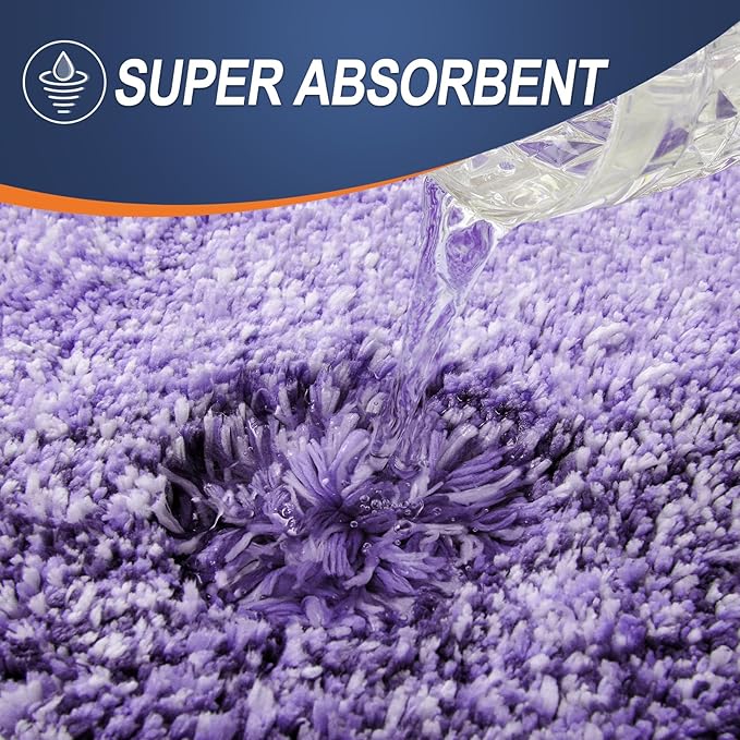 OLANLY Bathroom Runner Rugs 47x20, Extra Soft Absorbent Microfiber Bath Rugs, Rubber Backing, Quick Dry, Machine Washable Bath Mats for Bathroom Floor, Tub and Shower, Home Decor Accessories, Violet