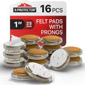 X-Protector Nail On Chair Leg Pads - 16 PCS 1" - Felt Chair Leg Floor Protectors - Nail in Felt Furniture Pads for Hardwood Floors - Premium Floor Protectors for Chairs - Protect Hard Surfaces!
