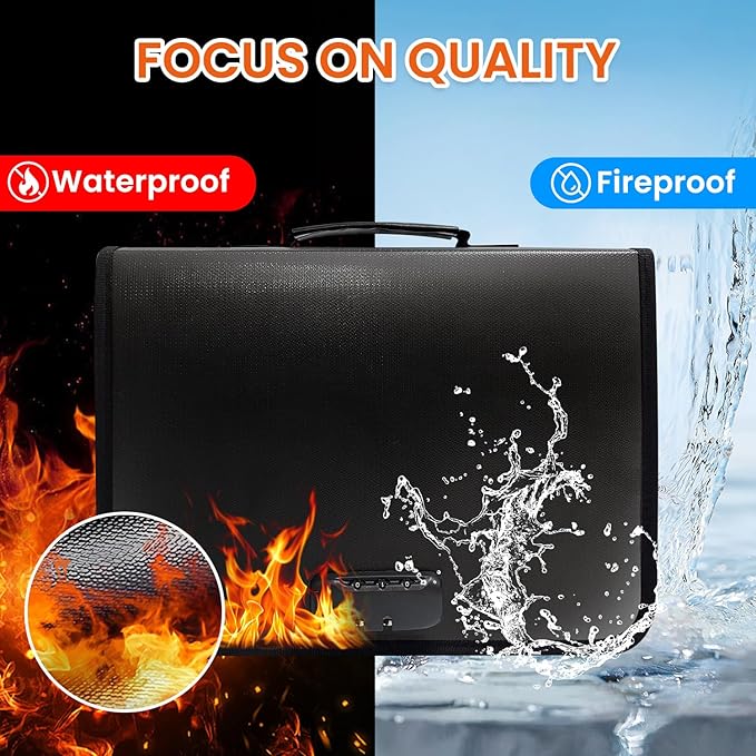 138 Position Key Organizer with Combination Lock, Waterproof Fireproof Zippered Key Case, Key Holder Box for Rental Management Real Estate Sales Hotel Executives