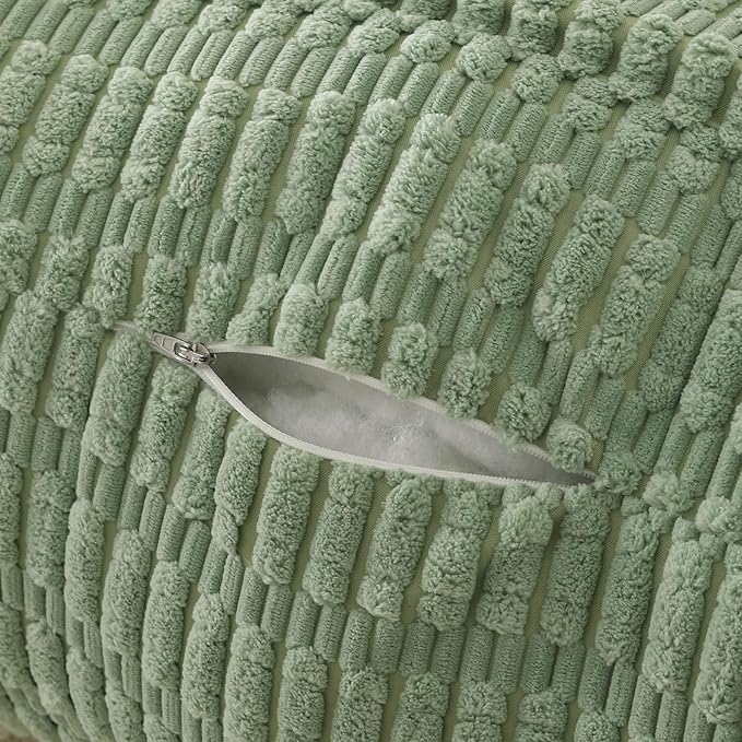 Reading Pillow for Sitting in Bed, Large Backrest Reading Pillow with Arm Rest,Back-Rest Support Cushion for Sit Up on Couch, Sofa, and Floor, Dorm Essentials (Green Corduroy, Standard(17"))