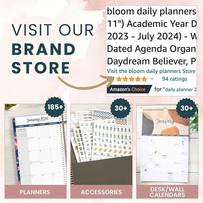 bloom daily planners Undated Perpetual Desk Easel - Motivational Inspirational Standing Flip Calendar - Page a Day (5.25" x 5.5") - Daily Mindfulness Reflection Questions