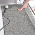 godehone Shower Mats Non Slip Without Suction Cups, PVC Loofah Bathroom Mats, Loofah Mats for Shower and Bathroom, Quick Drying, 15.7× 36 Inch, Grey