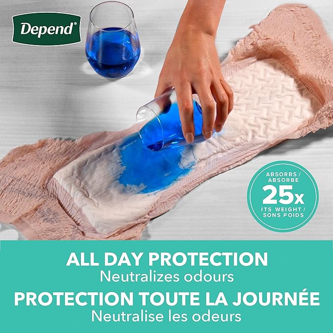 Depend FIT-Flex Incontinence Underwear for Women, Disposable, Maximum Absorbency, Small, Blush, 19 Count (Pack of 2)