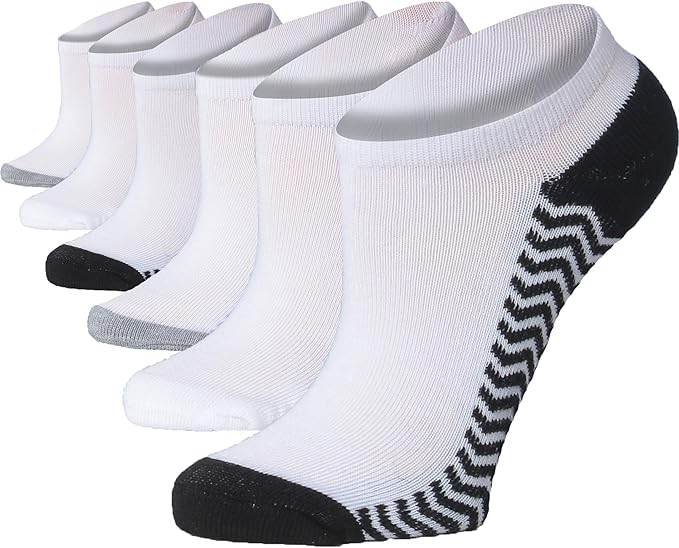 Tipi Toe Women’s 6-Pack Athletic Cushioned Running Ankle Socks – Soft, Breathable Fabric with Arch Support for Comfort