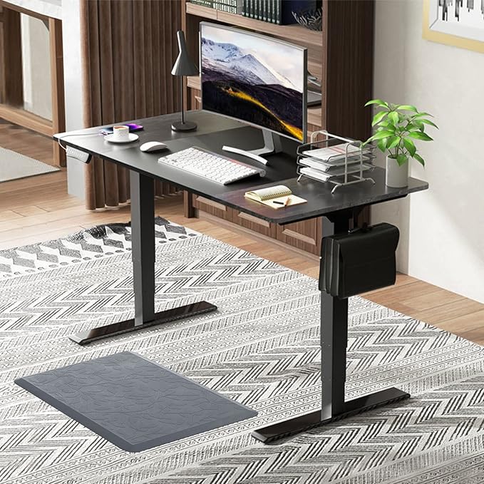 Anti Fatigue Kitchen Mat for Floor by DAILYLIFE, 3/4" Thick Kitchen Cushioned Mat, Standing Comfort Mat for Home, Office, Garage, Non-Slip Bottom, Waterproof & Easy-to-Clean (20" x 30", Grey)