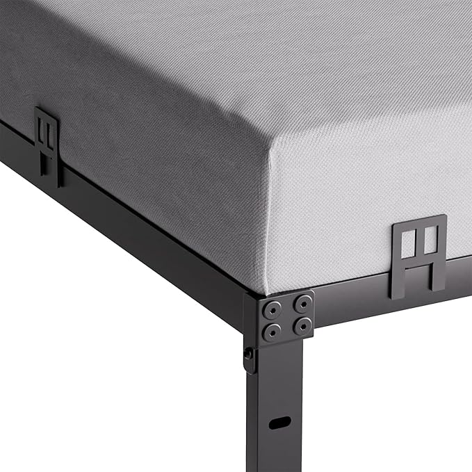 6 PCS Non Slip Mattress Gaskets, Mattress Slide Stopper, Adjustable Mattress Holder for Bed Frame, Black