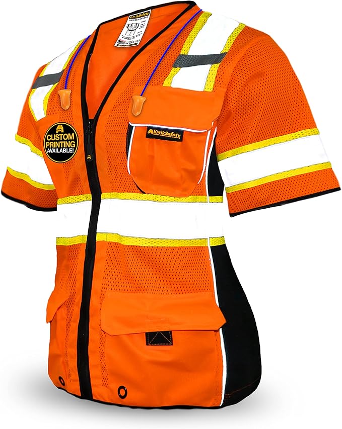 KwikSafety - Charlotte, NC - Men's & Women's Class 3 Safety Vest PPE Hi Vis Reflective ANSI OSHA
