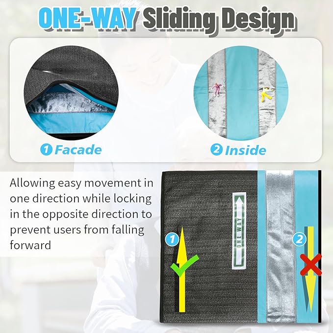 One Way Transfer Support Seat Cushion - Non-Slip Fall Prevention Pad for Elderly/Disabled Use on Wheelchairs, Chairs, Beds, and More - 17"x17"