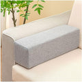 Couch Arm Rest Pillow, High Density Foam Armrest Cushion Removable Pillowcase Washable Elbow Support, Thicken High Density Foam Pad for Recliner Sofa, Bed, Armchair(Neutral gray,37.4X7.1X7.1in)