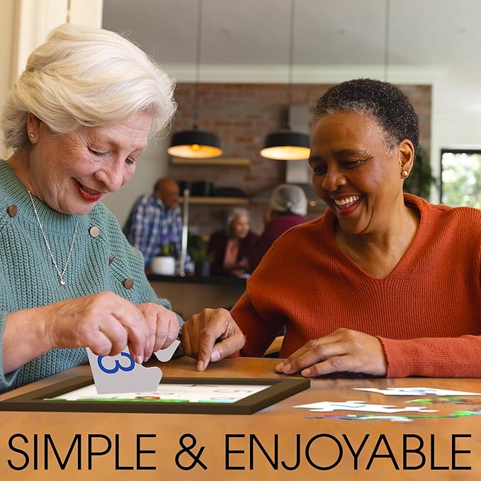 Keeping Busy Numbered 3 Pack Large Piece Puzzles for Seniors | Dementia Activities for Seniors Game Dementia Products for Elderly Alzheimers Activities (Numbered Puzzle)