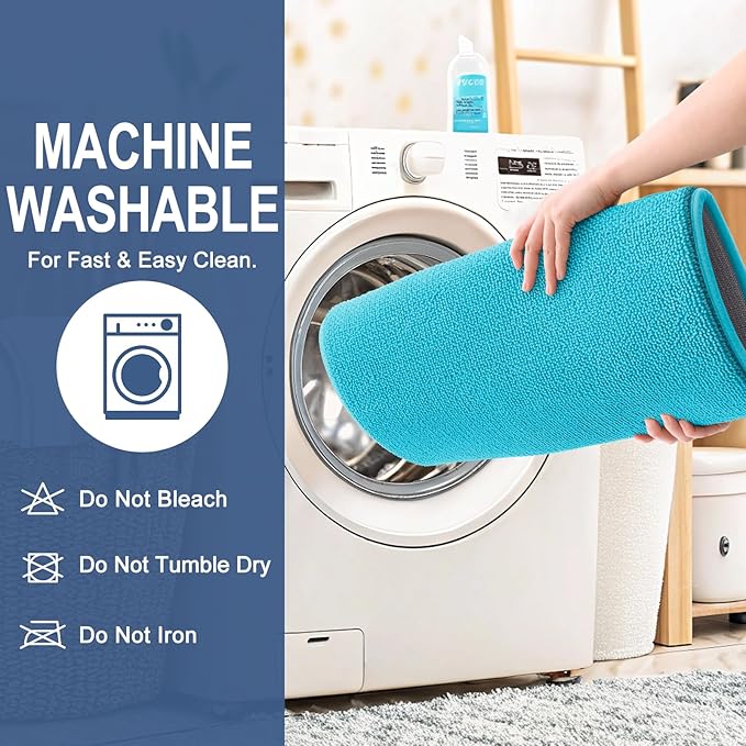 OLANLY Thick Memory Foam Bath Mat Rug 30x20, Extra Soft Absorbent Bathroom Rug, Quick Dry Bath Mats, Non-Slip, Machine Washable Carpet for Bathroom, Tub and Shower, Home Decor Accessories, Aqua Sky