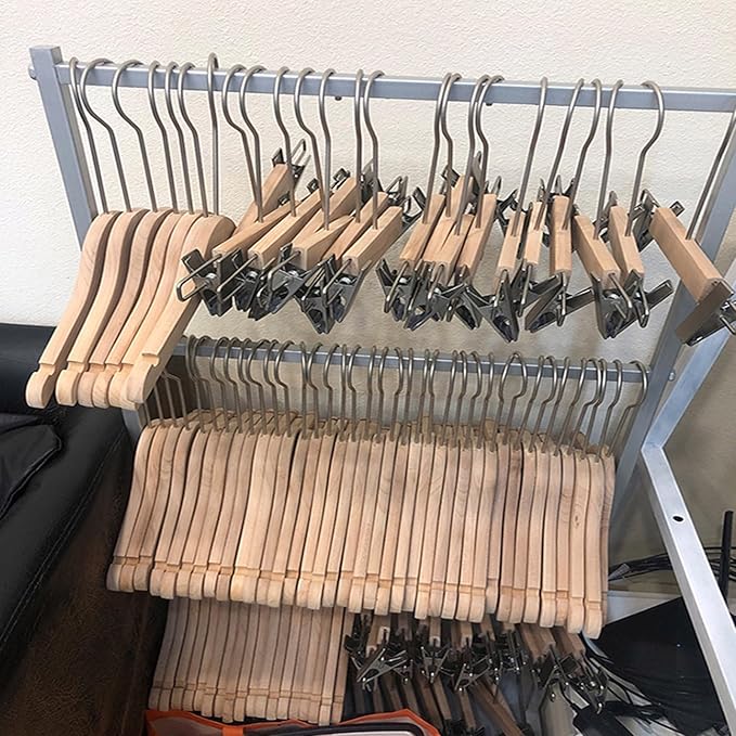 Clothing Hanger Storage System Hanger Stacker Metal Clothes Organizer with Casters, Retail Store Laundry Room Portable Hanger Stacker Holder (Color : Silver, Size : 19.7x15.7x43.3IN)