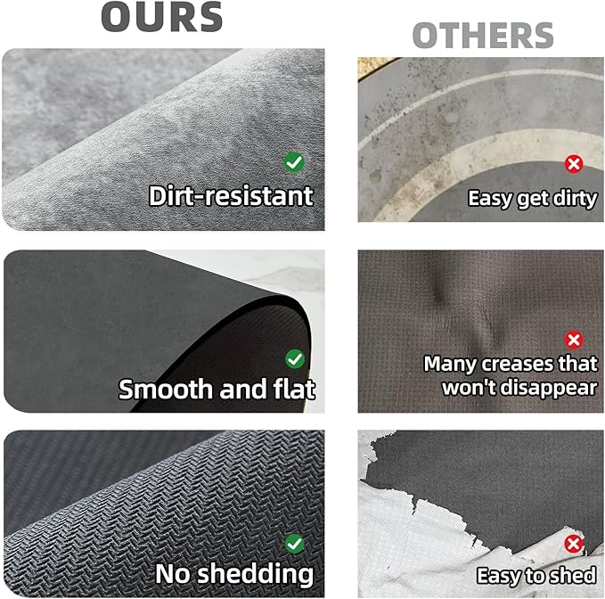 Bathroom Mat Quick Dry, Bathroom Rugs Non Slip Washable Thin Absorbent Bath Mat Fits Under Door Bathroom Floor Mat Perfect for Bath, Shower, or Sink 16"x24" Light Grey
