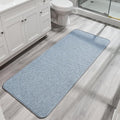 Bath Mat,Ultra Thin Bathroom Runner Rugs,Large Bath Mats for Bathroom,Quick Dry,Non-Slip,Machine Washable,Low Pile,Bath Rug,Shower Outside,Sink,Home Decor Accessories.Blue,1'5"x4'11"（17x59inch）