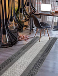 Custom Size Hallway Runner Rug Grey Color 31 inch Wide Select Your Length Non-Slip (Skid Resistance) Rubber Backing 13 feet x 31 inch