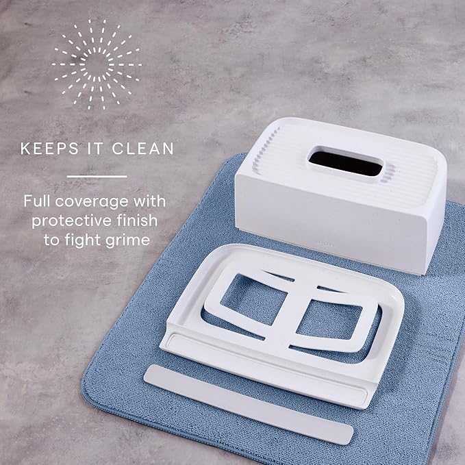 YouCopia The Ledge Tissue Holder, Rectangular, Box Cover with Storage for Phones, Jewelry, Makeup and Accessories for Night Stand, Desk and Bathroom Organization
