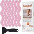 Anti Slip Shower Stickers, Adhesive Decals Safety Strips with Scraper for Bath Tub, Shower Floor, Stairs, 24 Pieces (Pink)