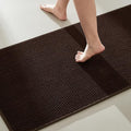 Bathroom Runner Rug, Long Bath Mat Washable Thin Quick Dry Low Pile Bathroom Runner Rugs 24 x 60 Non Slip, Brown 24"x60"