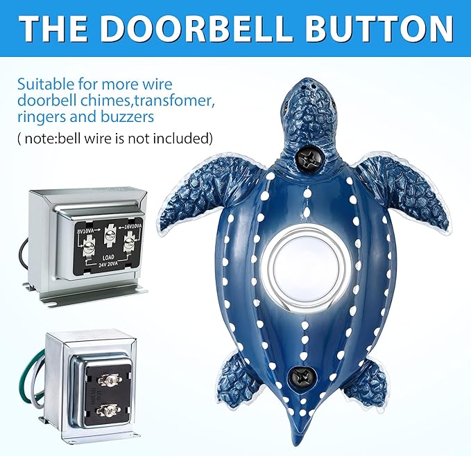 Dreyoo Doorbell Push Button, LED Lighted up Heavy Duty Wall Surfaced Mounted Doorbell Switch for Home, Cool White Door Bell Push Button Replacement with Light (Green)