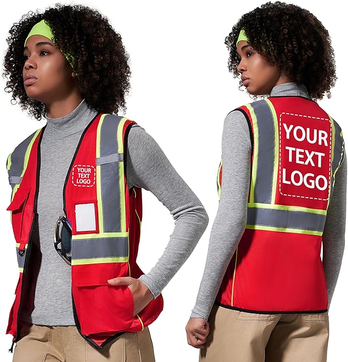 AYKRM 11 color Ladies High Vis Reflective Safety Vest for Women
